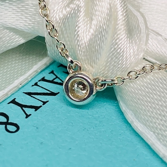 Tiffany & Co. Elsa Peretti Diamond by the Yard Necklace .05 ct, 16″,  MSRP $625 - Picture 2 of 8